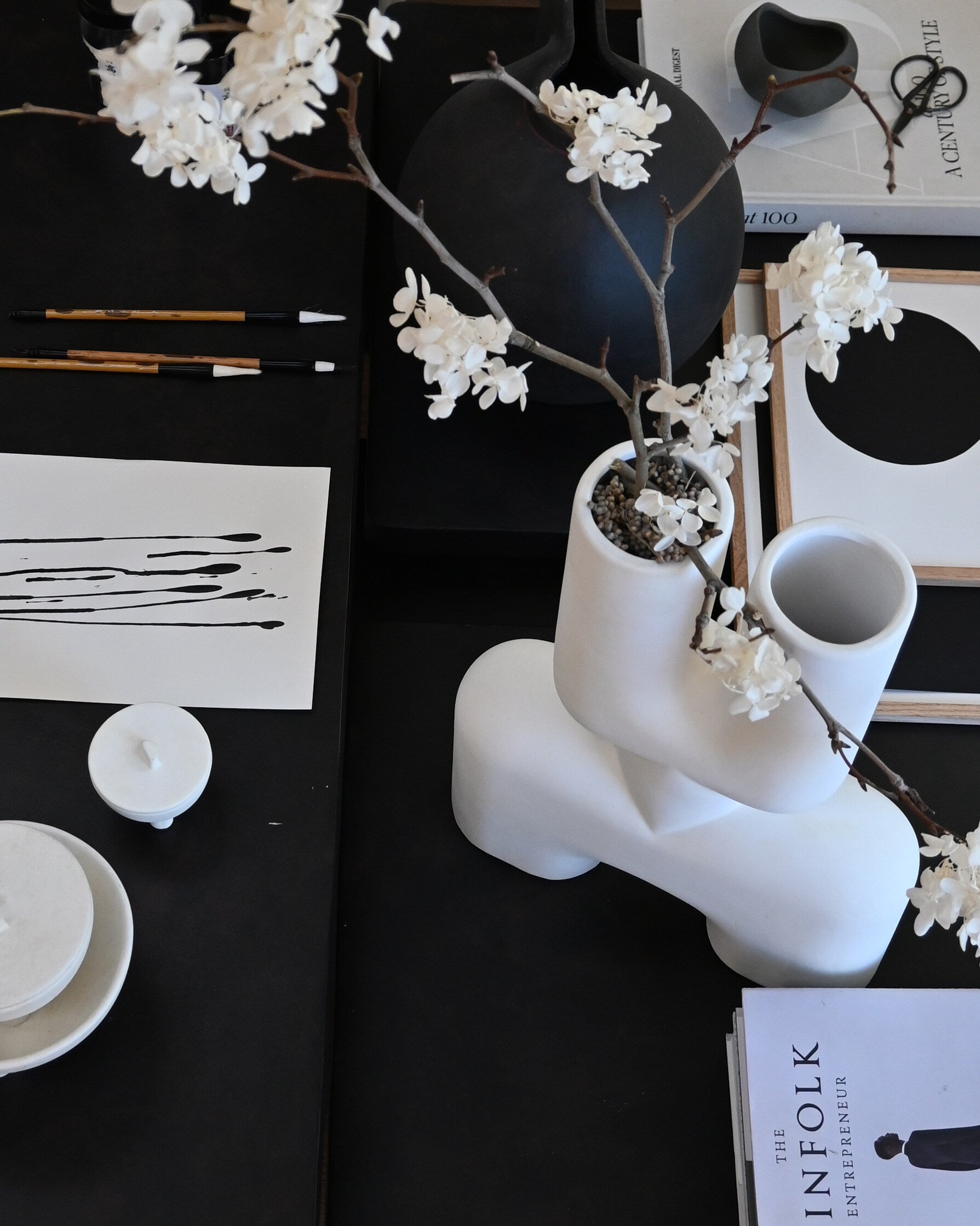 101 Copenhagen - Cobra Vase Double, Medio - Bone White - Vase