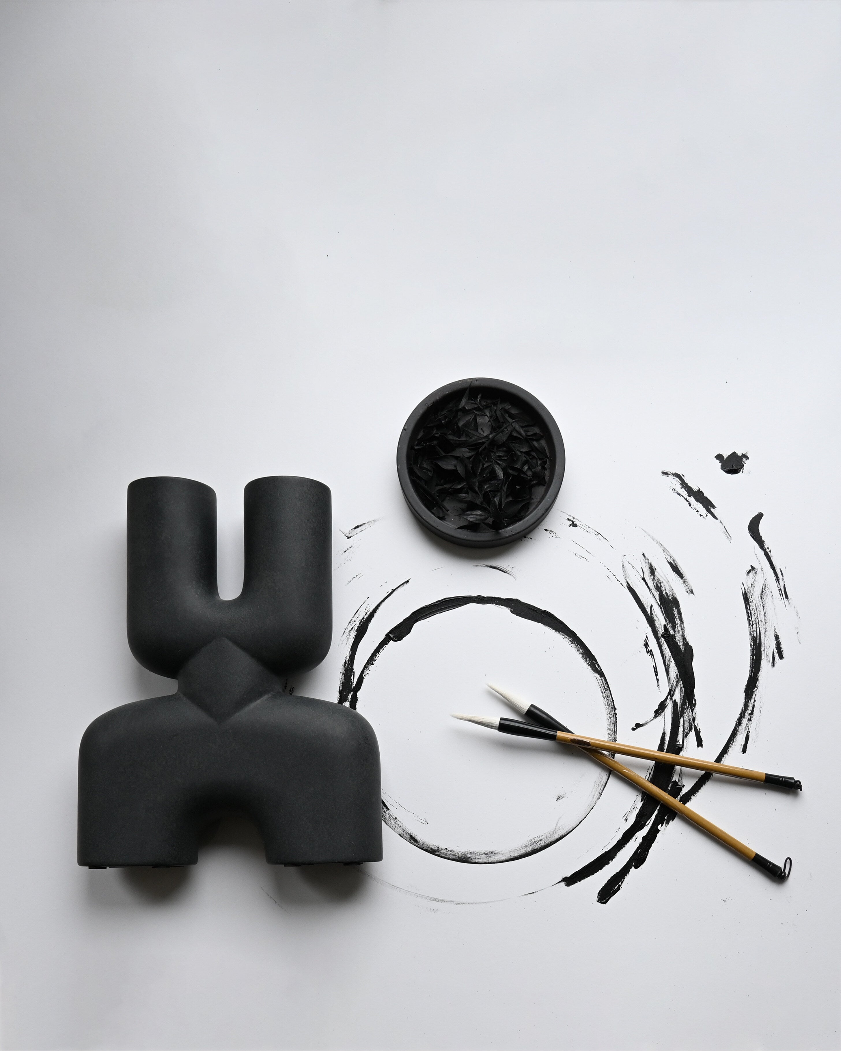 101 Copenhagen - Cobra Vase Double, Mini - Black - Vase