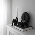 101 Copenhagen - W Candle Holder - Black - Candle Holder