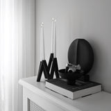 101 Copenhagen - W Candle Holder - Black - Candle Holder