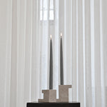 101 Copenhagen - Brick Candle Holder, Tall - Limestone - Candle Holder