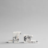 101 Copenhagen - Brick Candle Holder, Tall - Calacatta - Candle Holder