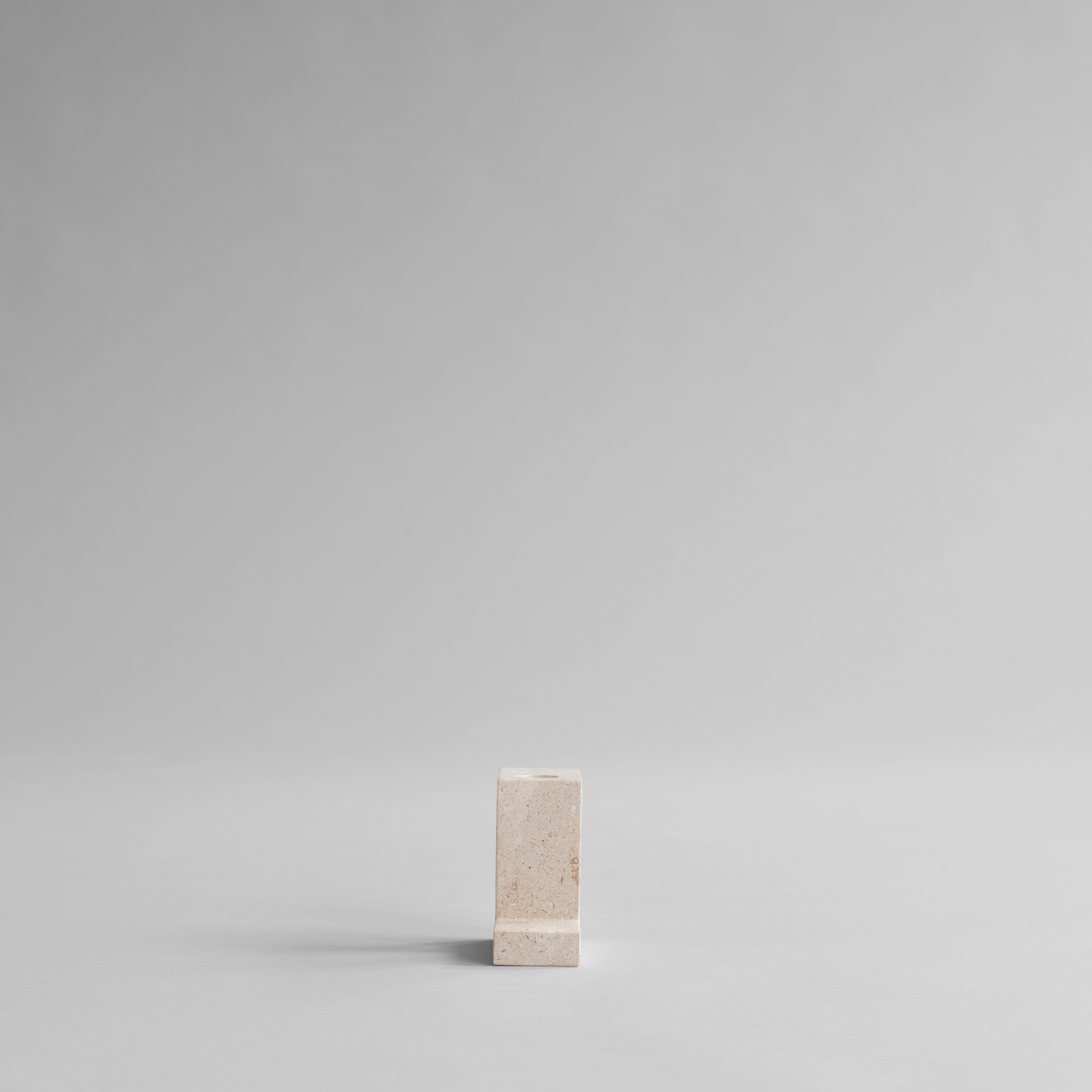 101 Copenhagen - Brick Candle Holder, Tall - Limestone - Candle Holder