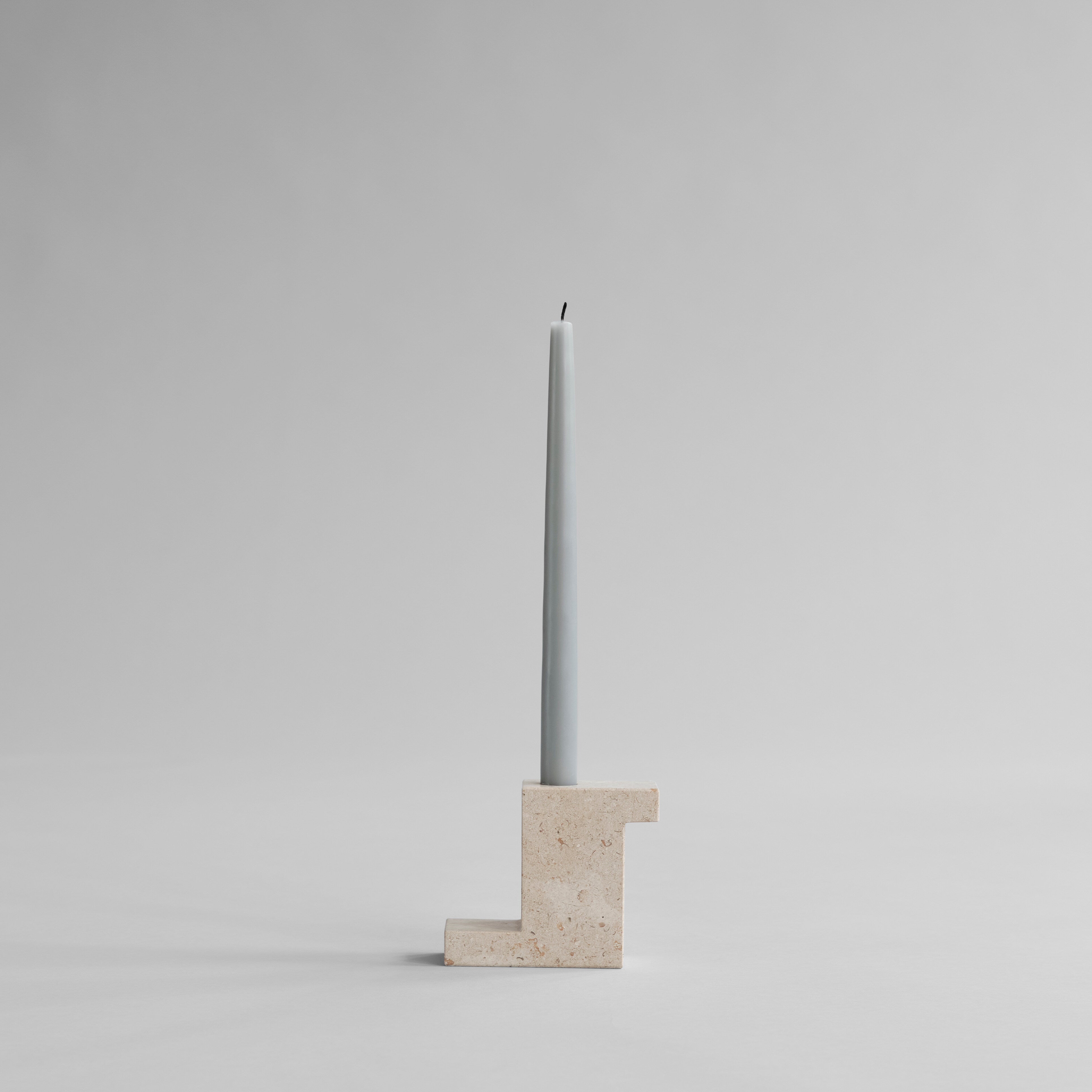 101 Copenhagen - Brick Candle Holder, Tall - Limestone - Candle Holder