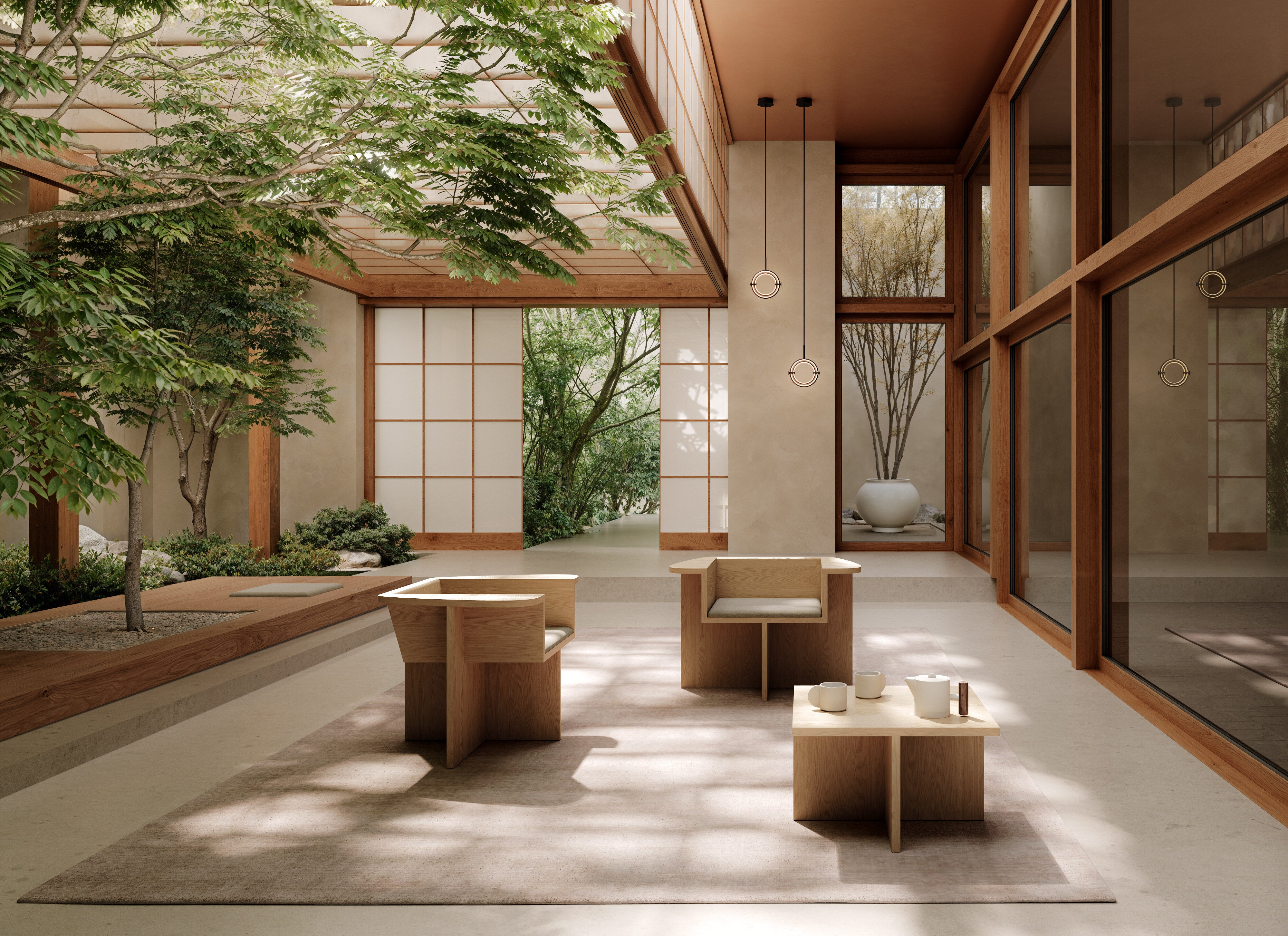 101 Copenhagen - Sunao Plant Pot Fat, Hexa - Birch - Plant Pot