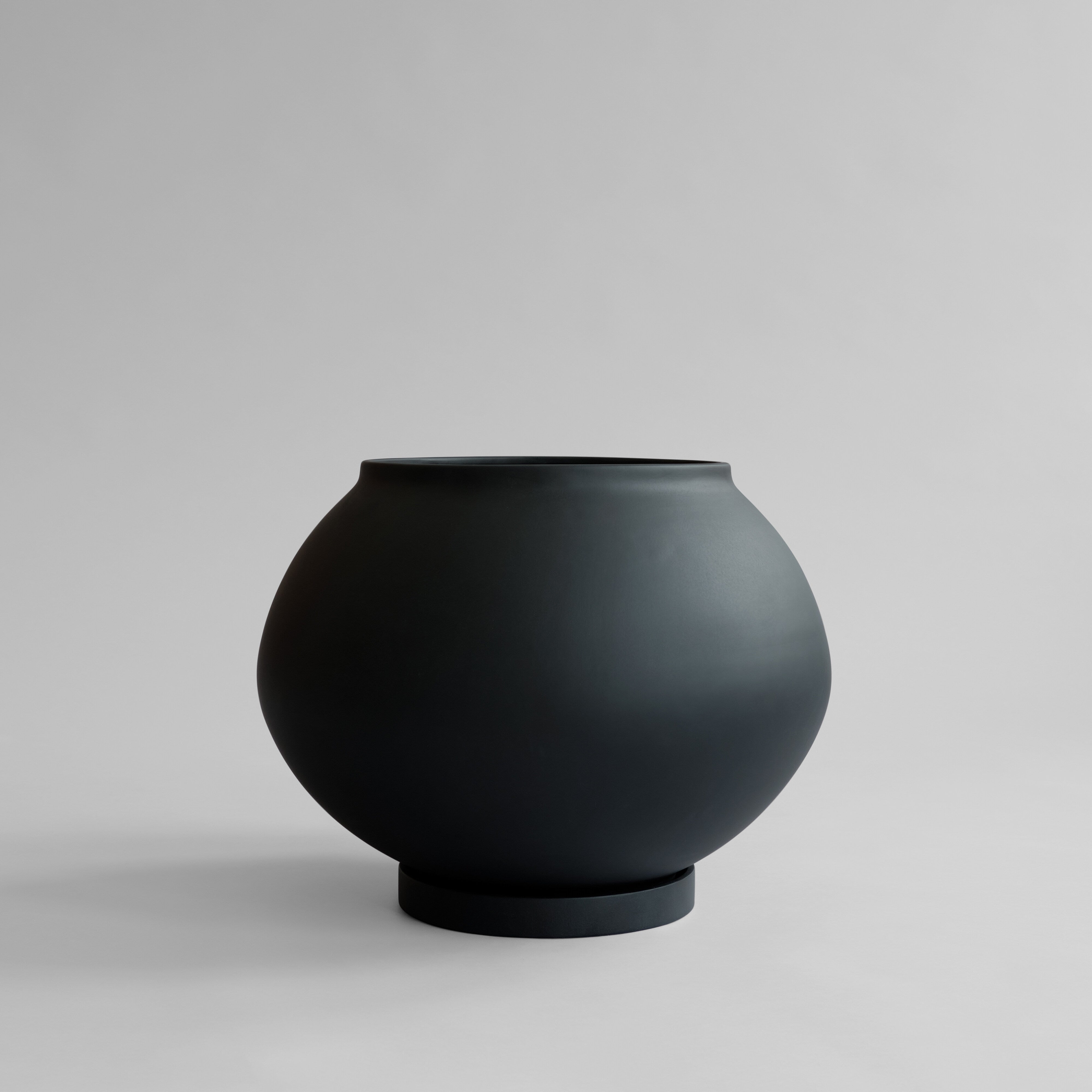 101 Copenhagen - Sunao Plant Pot Fat, Hexa - Black - Plant Pot