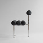 101 Copenhagen - Hiro Dining Chair, Stainless Steel - Aniline Leather Black - Dining Chair