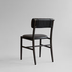 101 Copenhagen - Nama Dining Chair, Coffee Black  - Aniline leather black - Dining Chair