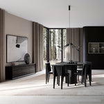 101 Copenhagen - Arc Dining Table, Ø120 - Coffee Black Oak - Dining Table