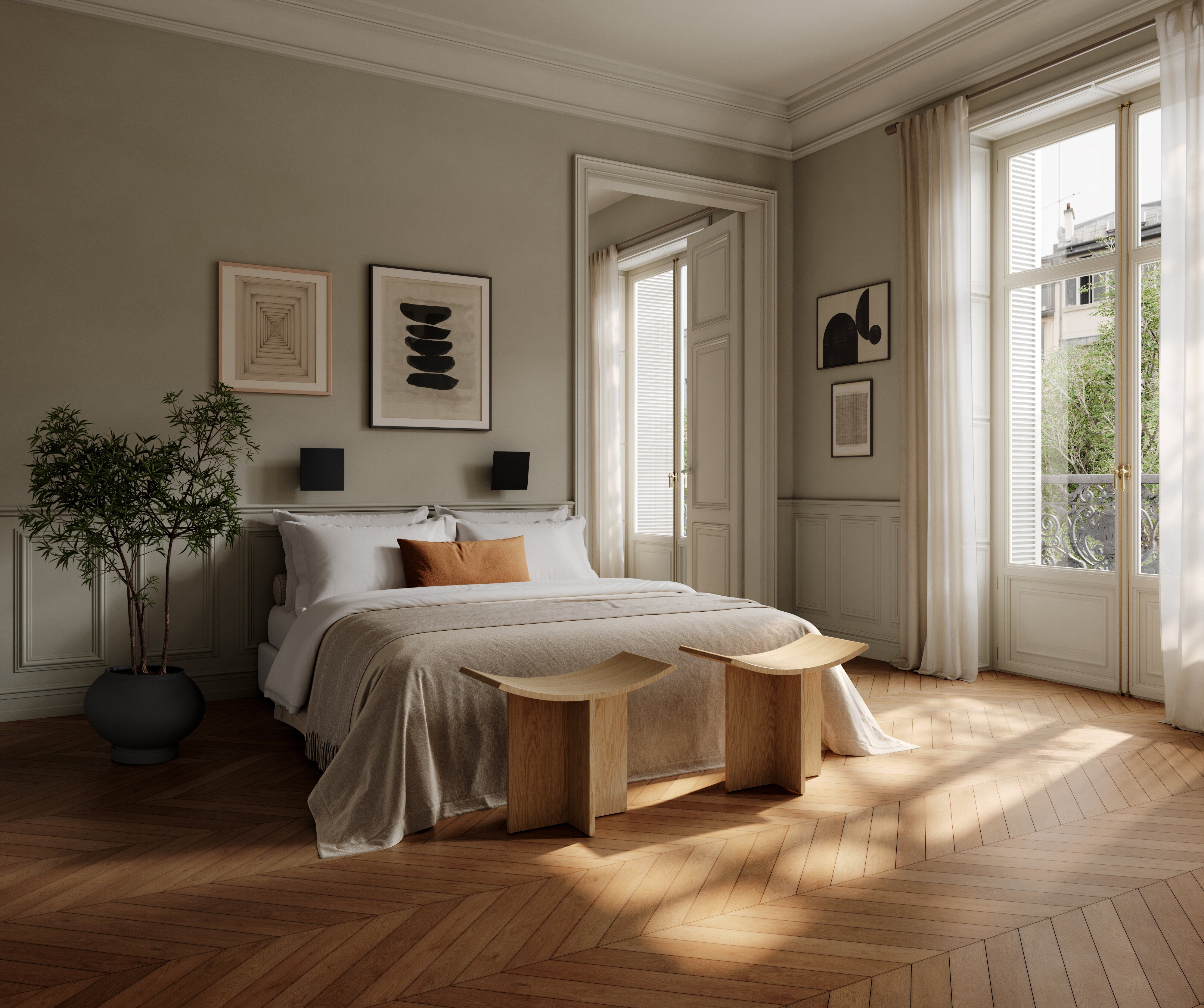 101 Copenhagen - Sunao Plant Pot Fat, Medio - Black - Plant Pot