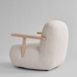 Toe Chair Armrest - Natural Oak / Off White