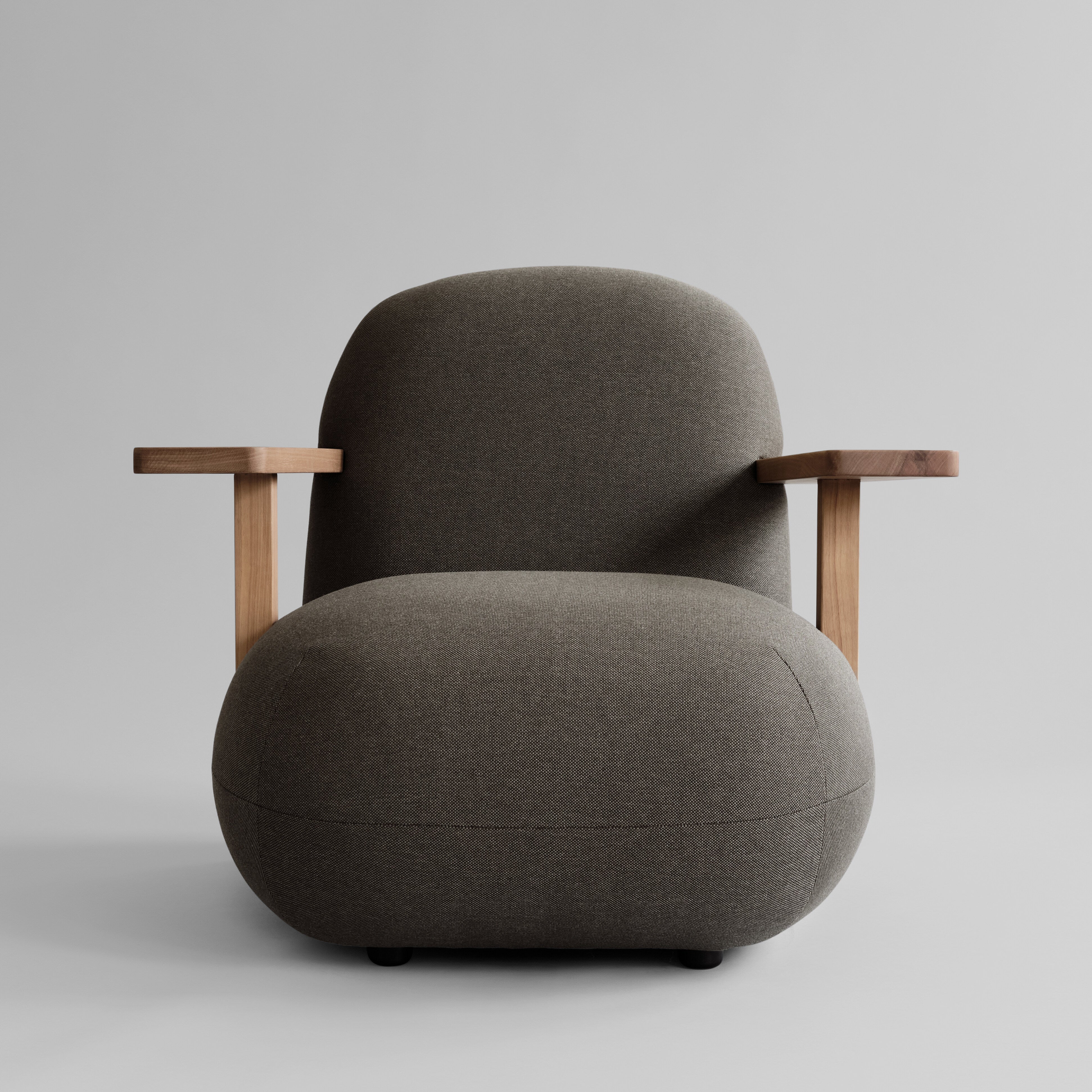 101 Copenhagen - Toe Chair Armrest - Teak / Stone Gray - Lounge Chair