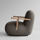 Toe Chair Armrest - Teak / Stone Gray