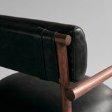 Nama Lounge Chair - Classic Brown Oak - Leather Black