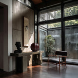 Nama Lounge Chair - Classic Brown Oak - Leather Black