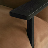 Toe Chair Armrest – Coffee Black Oak / Desert