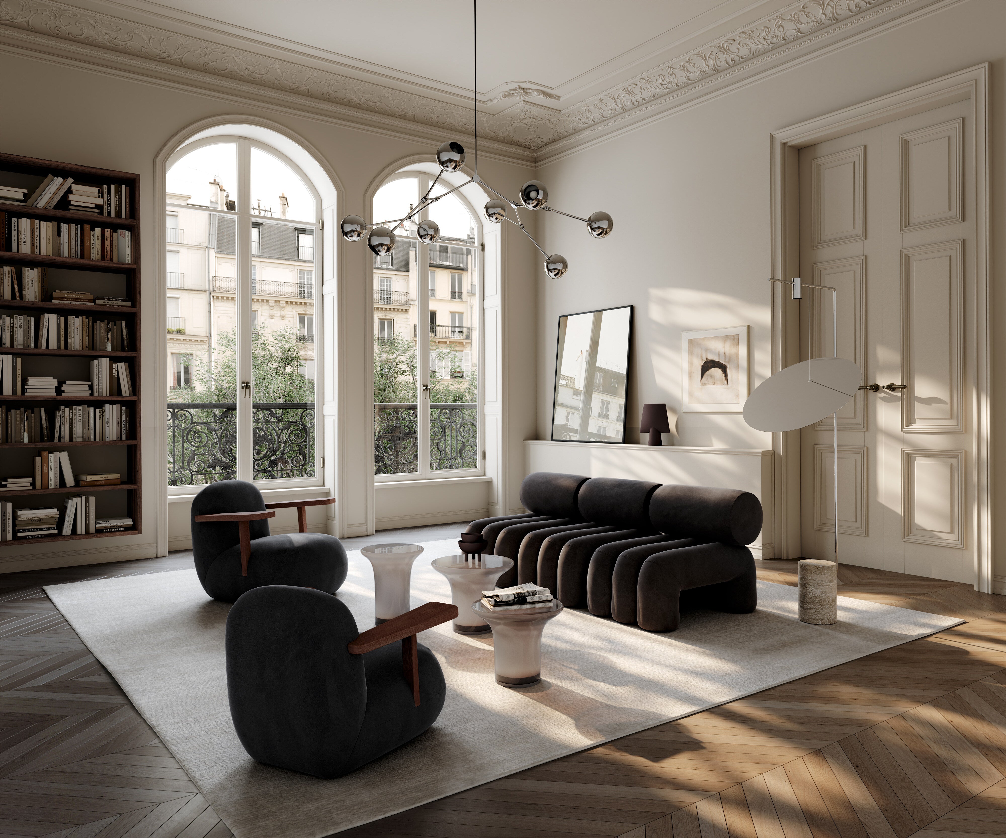 Toe Chair, Armest – Classic Brown Oak / Peat
