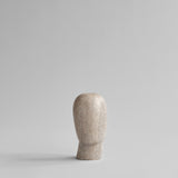 Head Sculpture, Mini - Silver Travertine