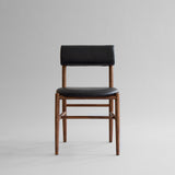 Nama Dining Chair, Classic Brown Oak - Aniline Leather Black