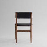 Nama Dining Chair, Classic Brown Oak - Aniline Leather Black