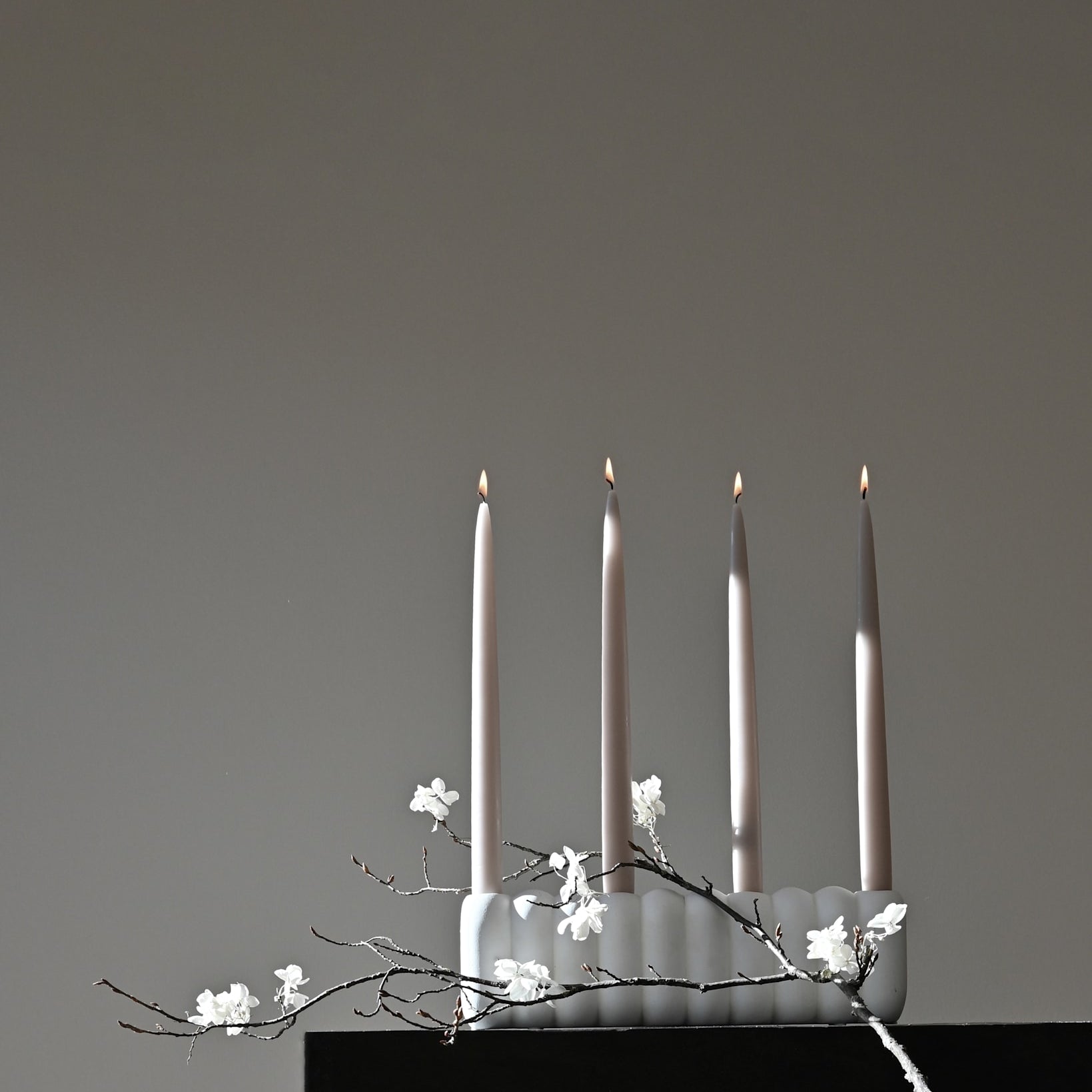 101 Copenhagen - Tube Candle Holder, Big - Bone White - Candle Holders