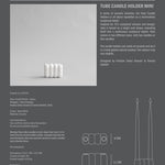101 Copenhagen - Tube Candle Holder, Mini - Bone White - Candle Holders