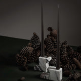 101 Copenhagen - Brick Candle Holder, Low - Calacatta - Candle Holders