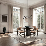 Arc Dining Table, Ø120 - Coffee Black Oak