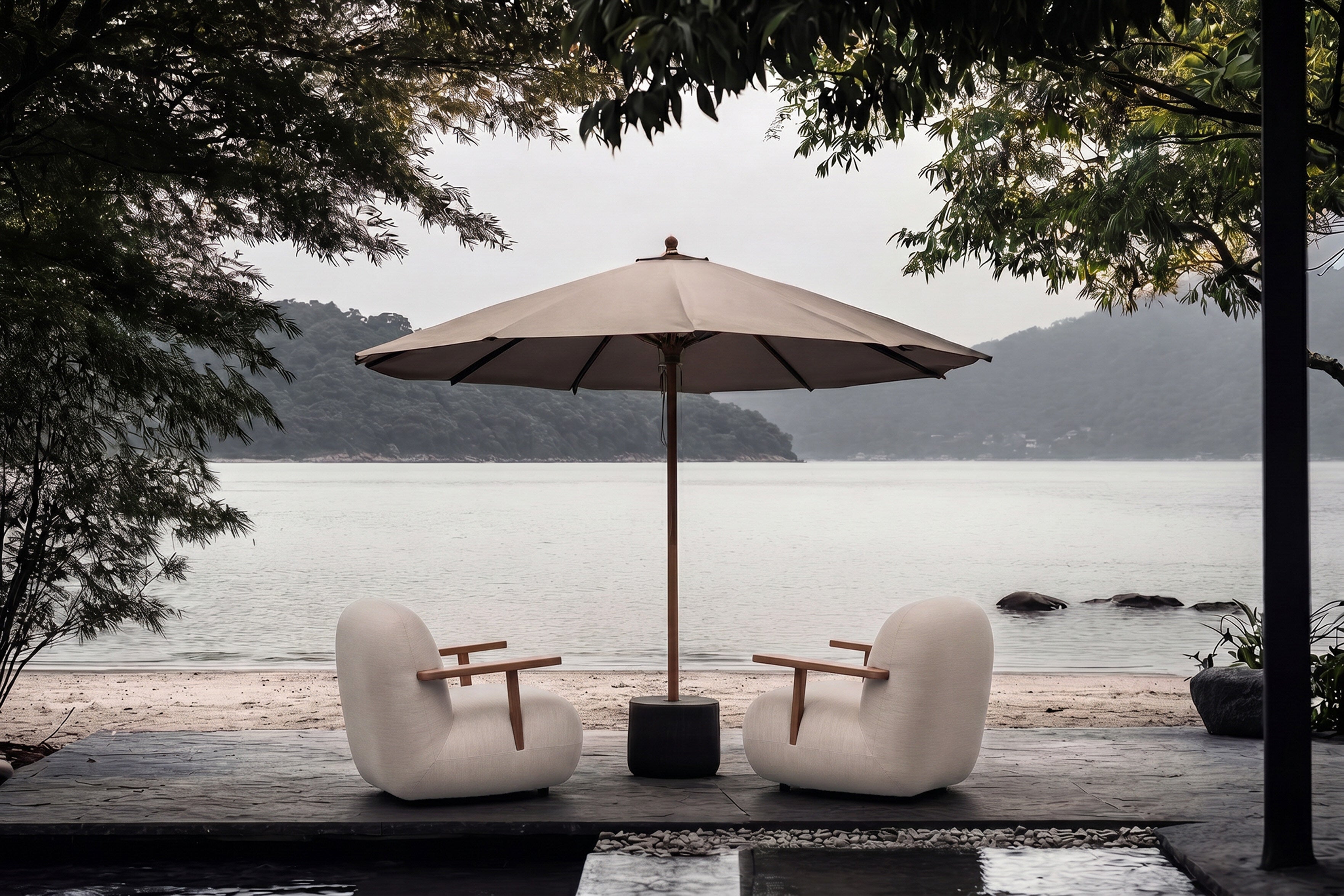 Toe Chair Armrest - Teak / Warm Ash
