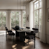 Arc Dining Table, L250 - H35mm - Coffee Black Oak