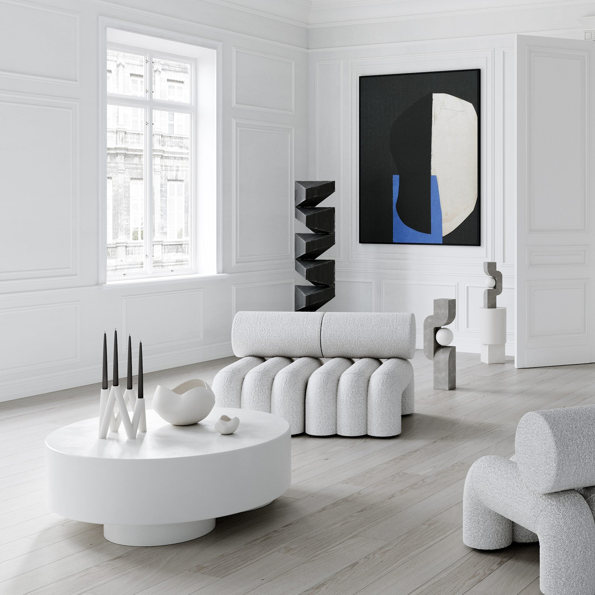 101 Copenhagen - W Candle Holder - Bone White - Candle Holders