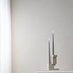 101 Copenhagen - Brick Candle Holder, Low - Limestone - Candle Holders
