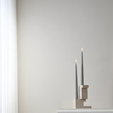 101 Copenhagen - Brick Candle Holder, Low - Limestone - Candle Holders