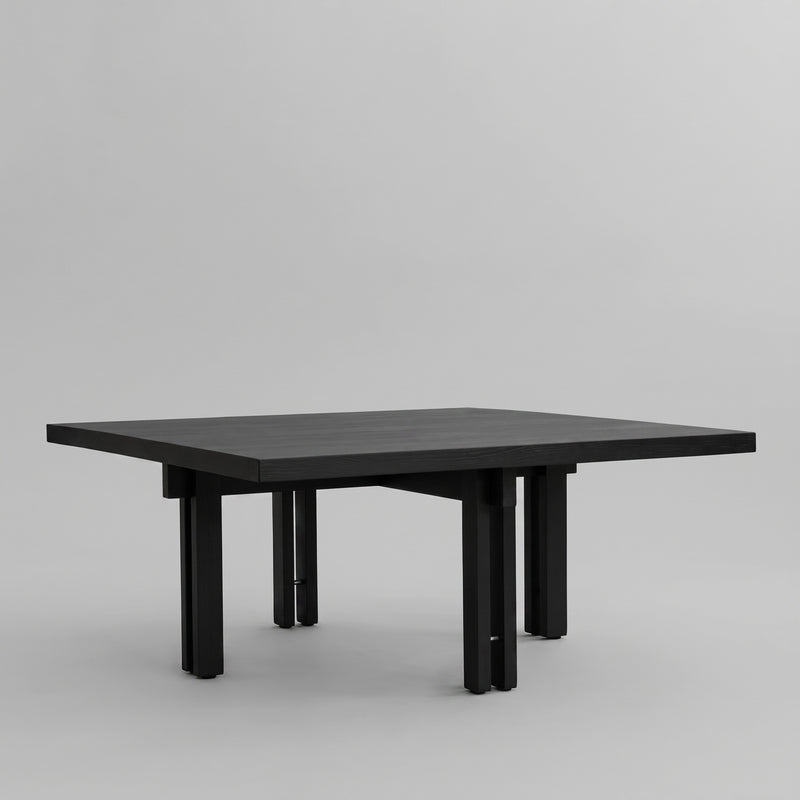 Plinth Coffee Table, 80x80 - Coffee Black Oak