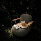 Toe Chair Armrest - Teak / Stone Gray