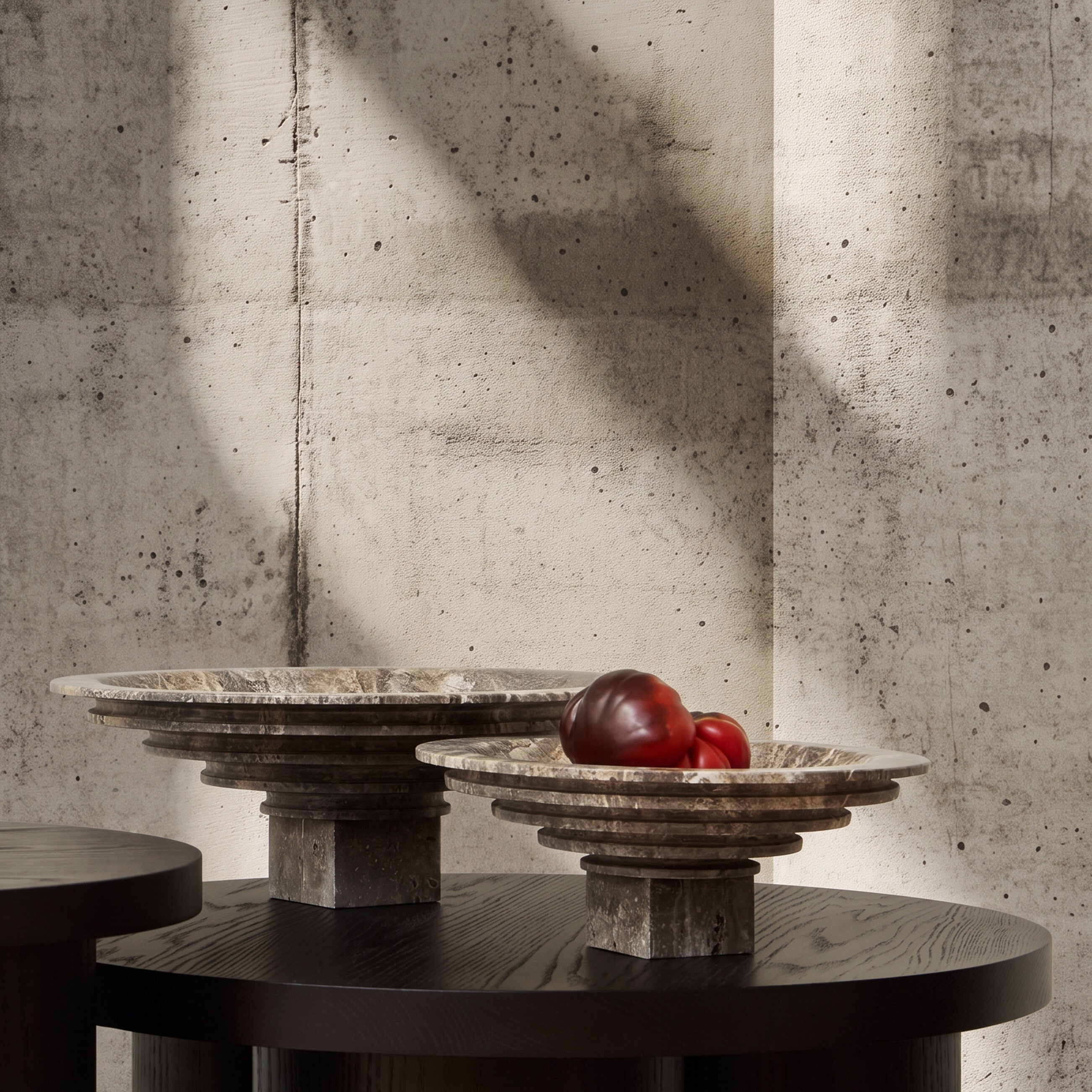 Sori Tray, Mini - Silver Travertine