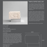 101 Copenhagen - Temple Coffee Table, Low - Chrome / Limestone - Table