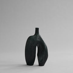 101 Copenhagen - Ni Vase, Medio - Carved Dark Green - Vase