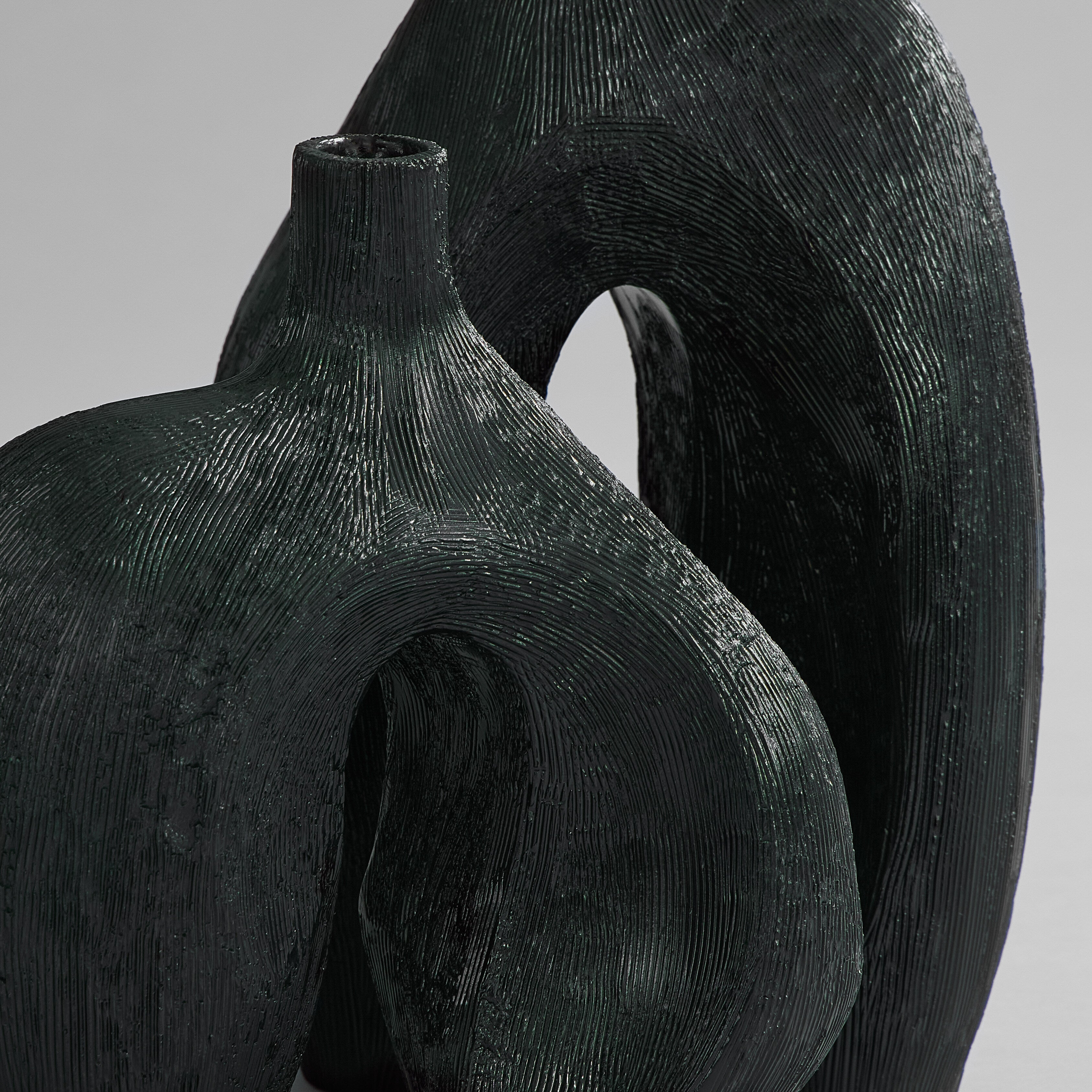 101 Copenhagen - Ni Vase, Mini - Carved Dark Green - Vase