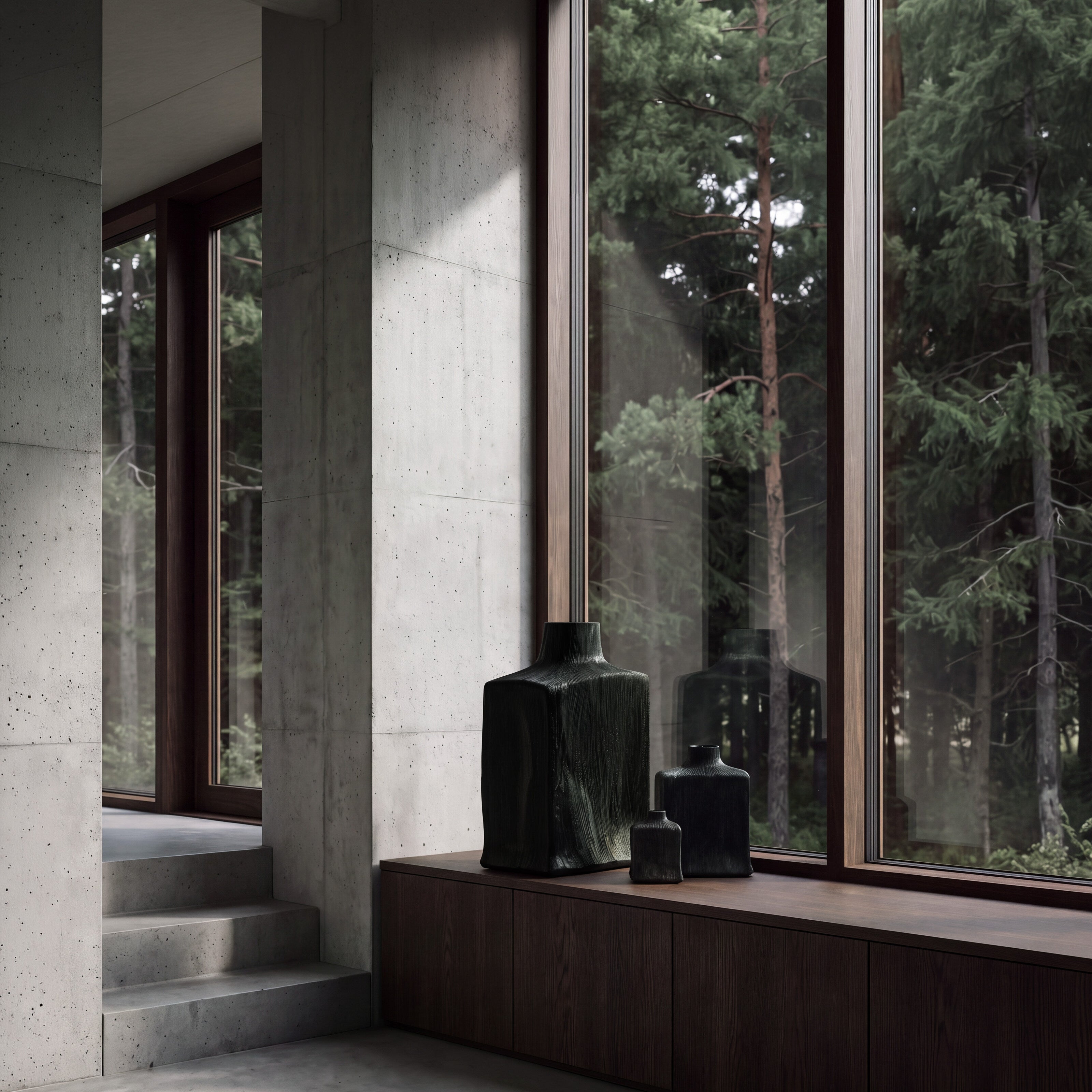 101 Copenhagen - Shin Vase, Medio - Carved Dark Green - Vase