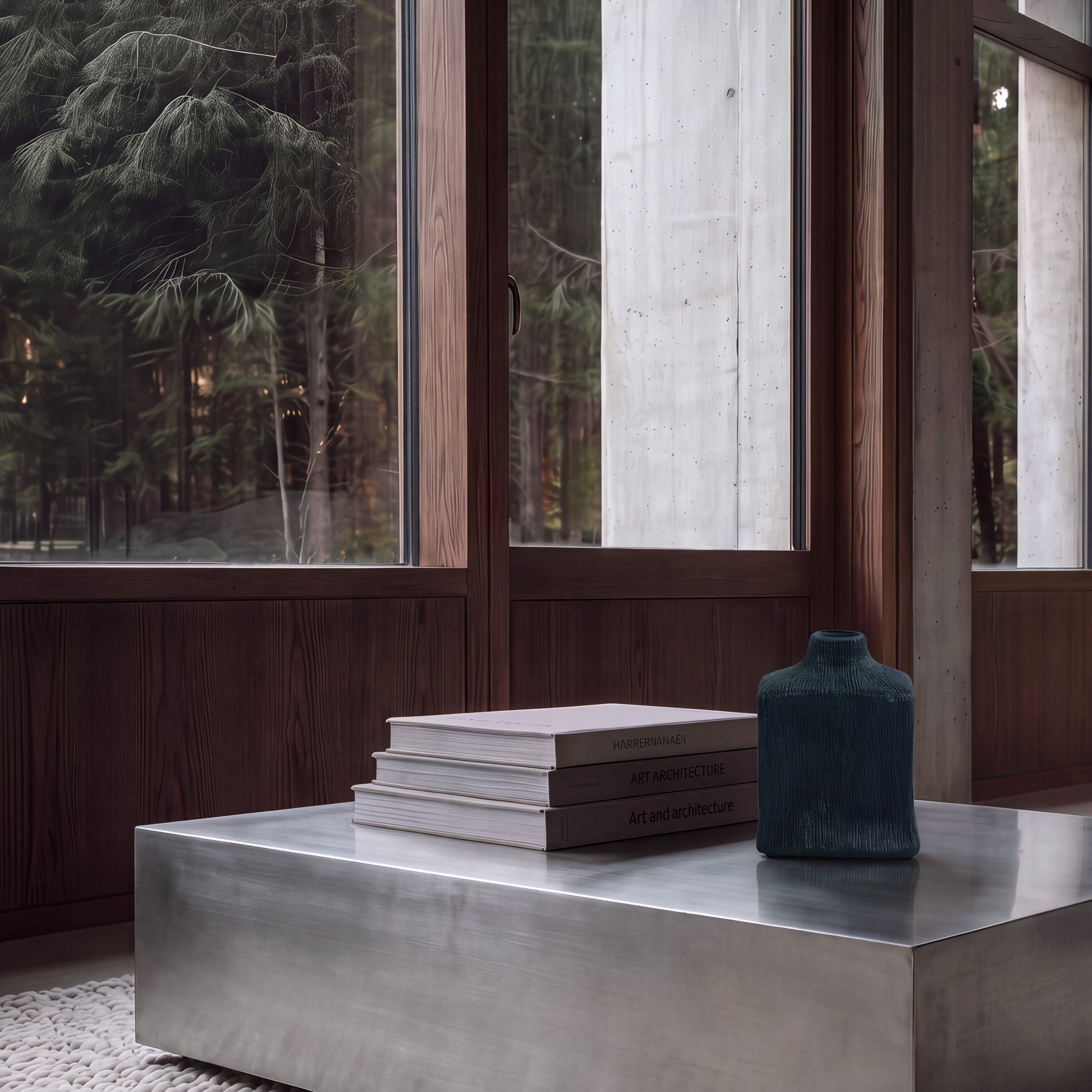 101 Copenhagen - Shin Vase, Mini - Carved Dark Green - Vase