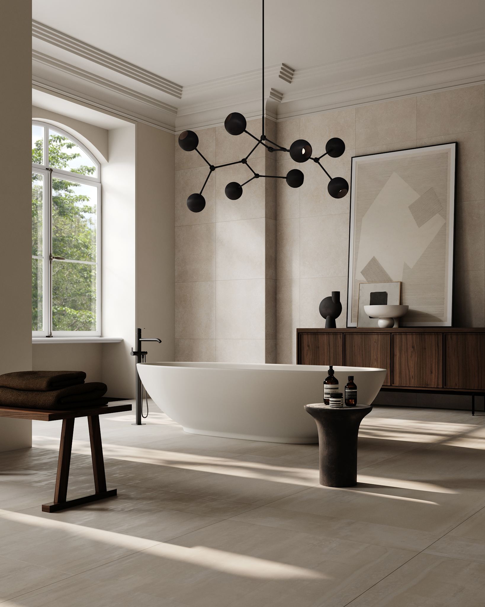101 Copenhagen - Drop Chandelier Globe - Burned Black - Chandelier