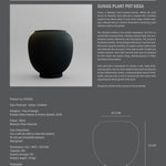 101 Copenhagen - Sunao Plant Pot, Hexa - Black - Plant Pot