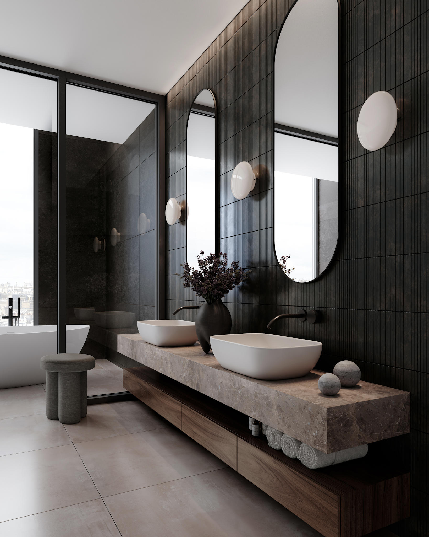 101 Copenhagen - Enkei Jar, Mini - Silver Travertine - Jar