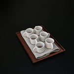 six 101 Copenhagen Native Espresso Cups on a Tray