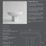 101 Copenhagen - Crown Table, Low - Bone White - Coffee or Side Table