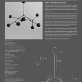 101 Copenhagen - Drop Chandelier Globe - Burned Black (5m) - Chandelier