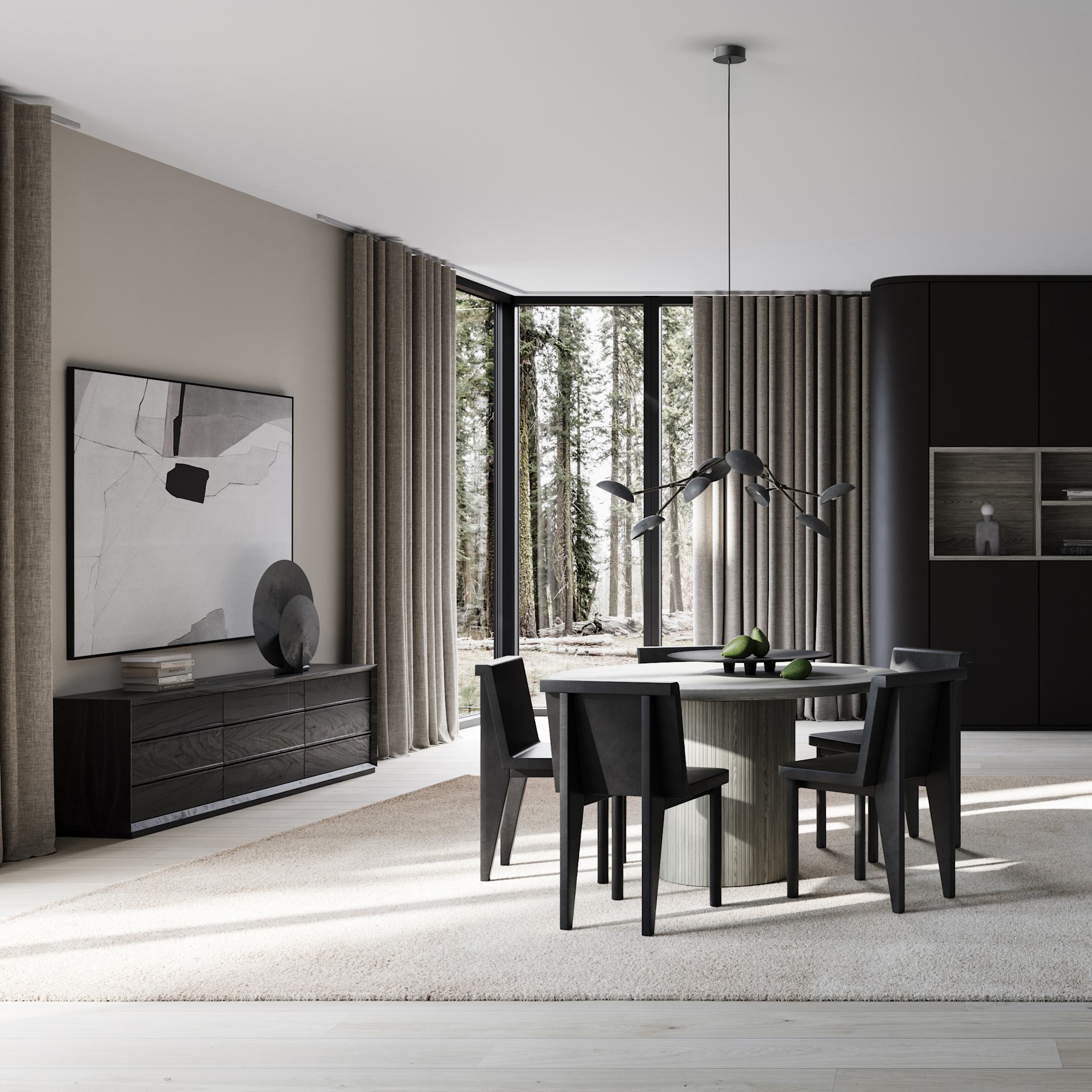 101 Copenhagen - Drop Chandelier, Mini - Oxidized (5m) - Chandelier