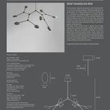 101 Copenhagen - Drop Chandelier, Mini - Oxidized (5m) - Chandelier