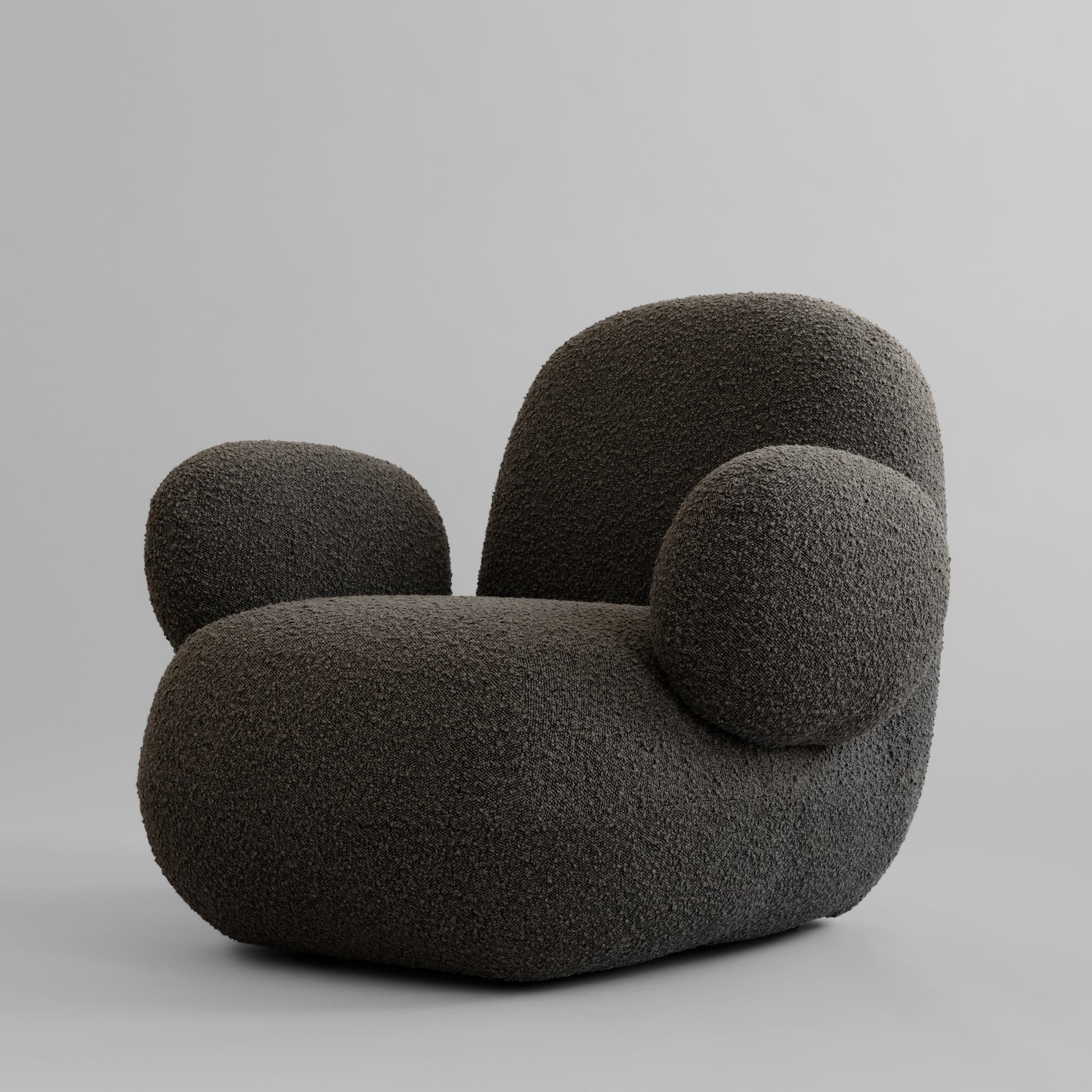 101 Copenhagen - Toe Armchair, Flat - Deep Taupe (A2635) - Armchair